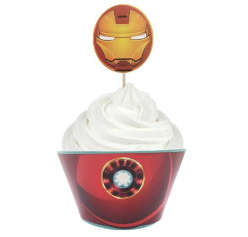 Iron Man Cupcake Wrappers and Pixs - Click Image to Close